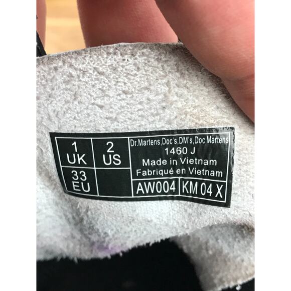 Dr. Martens 1460 J White Lace Up Casual Lifestyle Daily Y2K Combat Boots Kids 2 - Picture 13 of 13